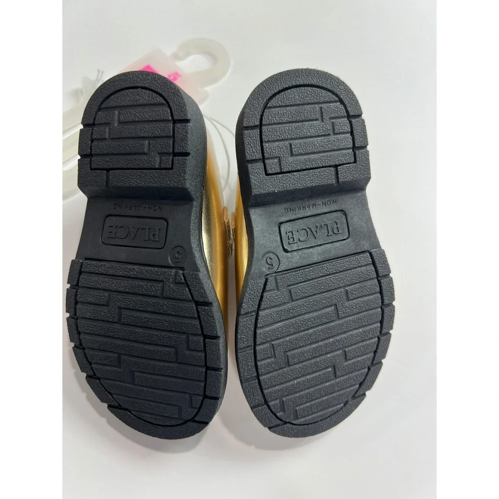 The Children's Place T-Strap Mary Jane Shoes 3055049 Toddler 5 Gold Metallic A71